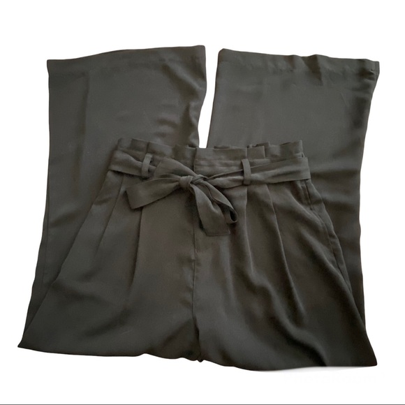 Who What Wear Pants - Who What Wear Wide Leg Flowy Belted High Waisted Cropped Pants Women's S Small